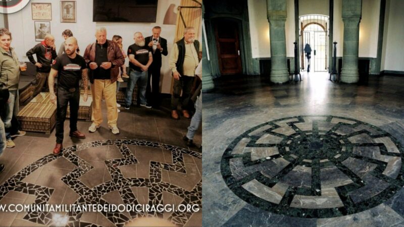 Neonazismo, nella nuova sede di Do.Ra. il mosaico con il “sole nero” copiato dal castello dell’SS Himmler – la Repubblica